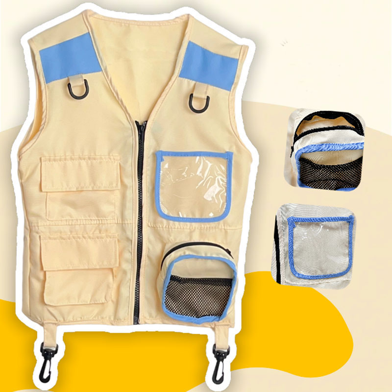 Kids Outdoor Explorer Kit - Children Explorer Vest Pretend Play Cosplay