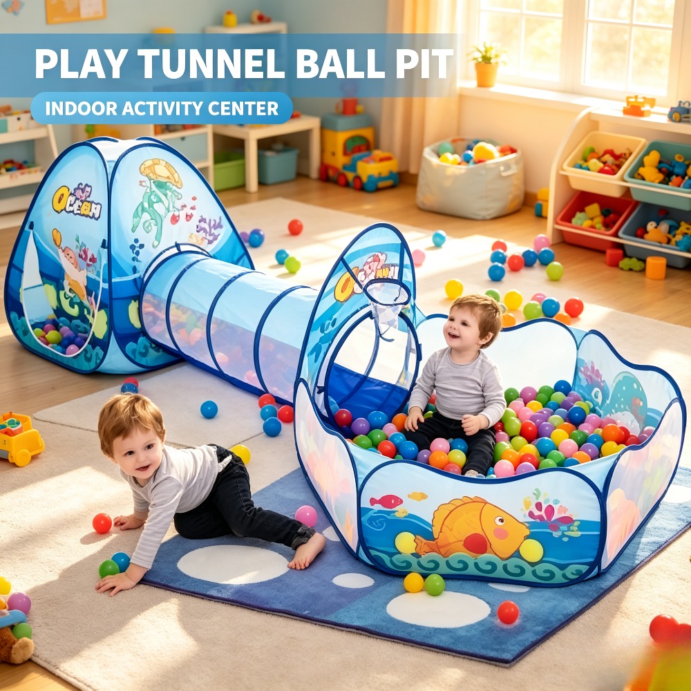 Kids Outdoor Tunnel - Kids Ball Pool Baby Playpen Portable