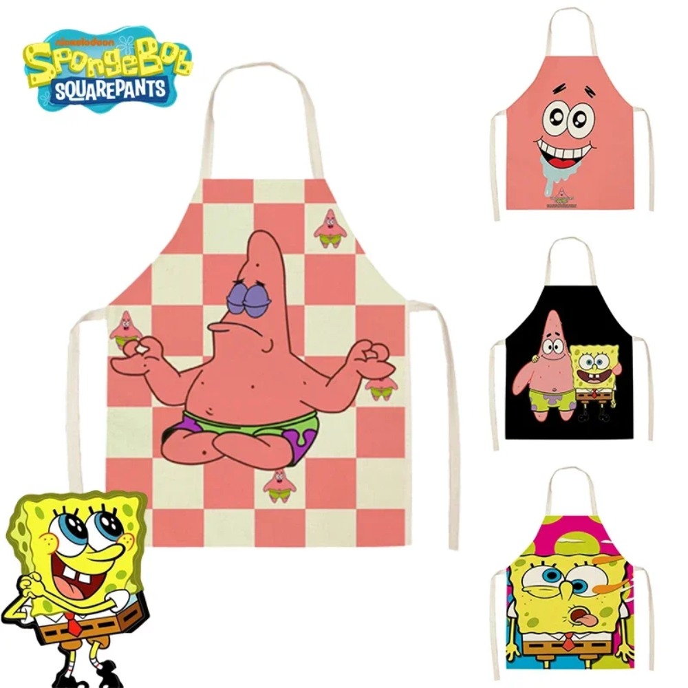 Kids Outdoor Kitchen Accessories - SpongeBob Patrick Kitchen Aprons for Adults