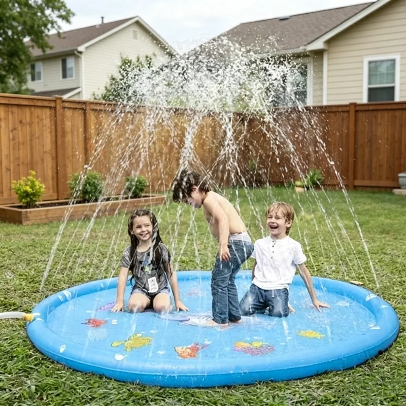Slip Slide Water Mat - Summer Water Splash Sprinkle Mat For