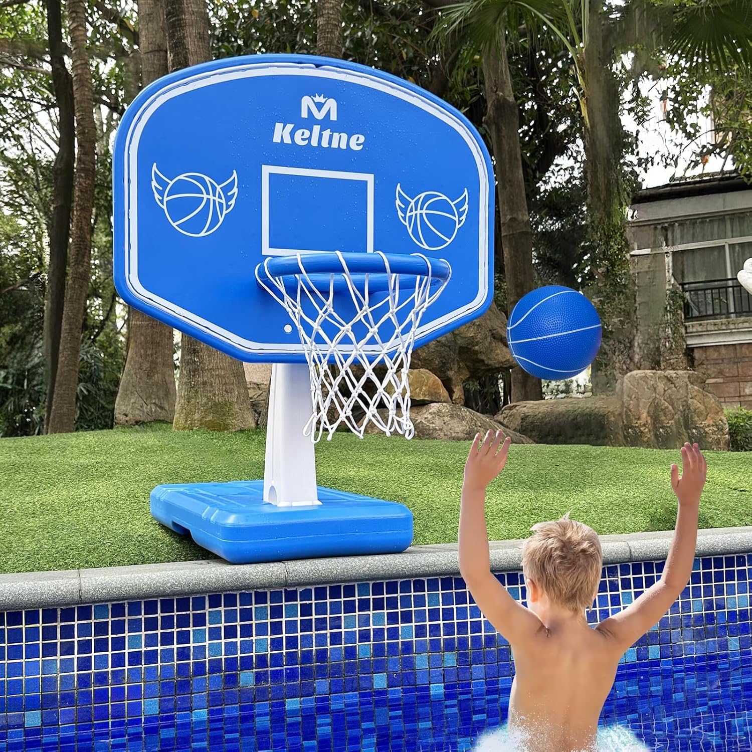 Kids Outdoor Basketball Hoop - Large Swimming Pool Basketball Hoop with