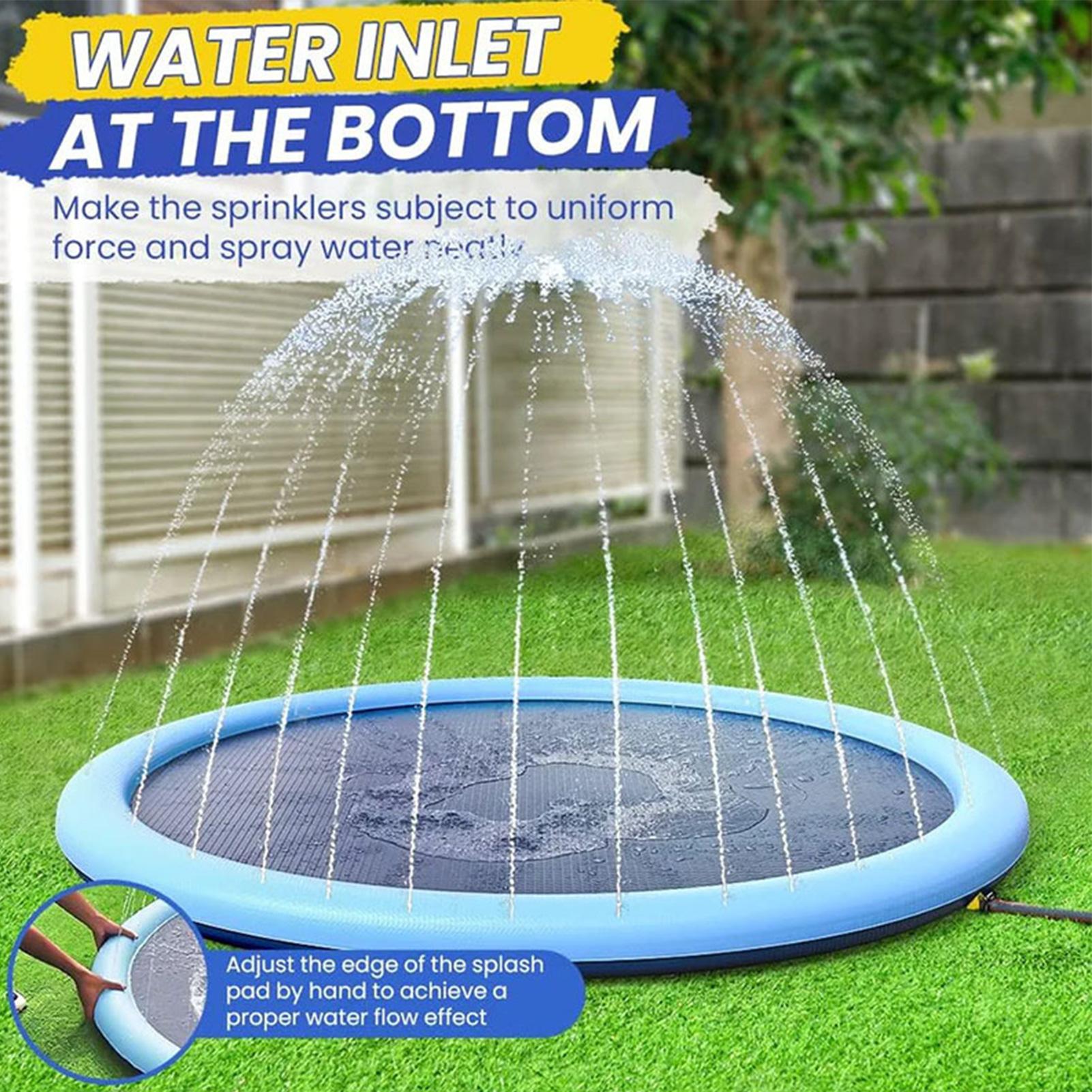 Slip Slide Water Mat - Kids Sprinkler Play Mat with Sprayers