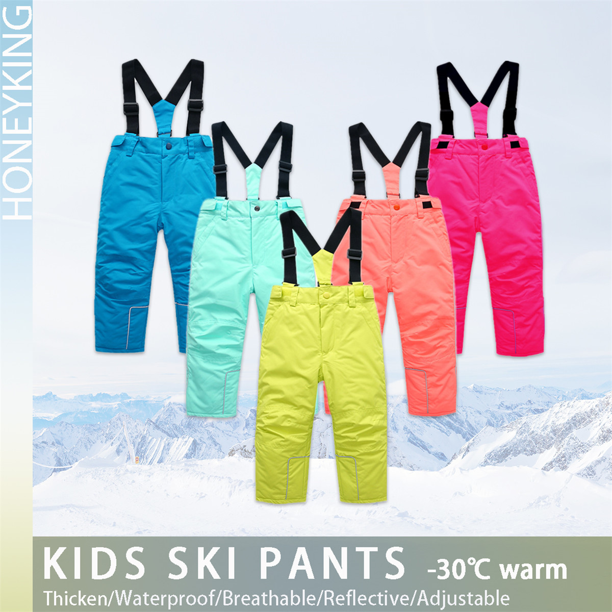 Kids Outdoor Jumpsuit - HONEYKING Kids Ski Pants Winter Outdoor