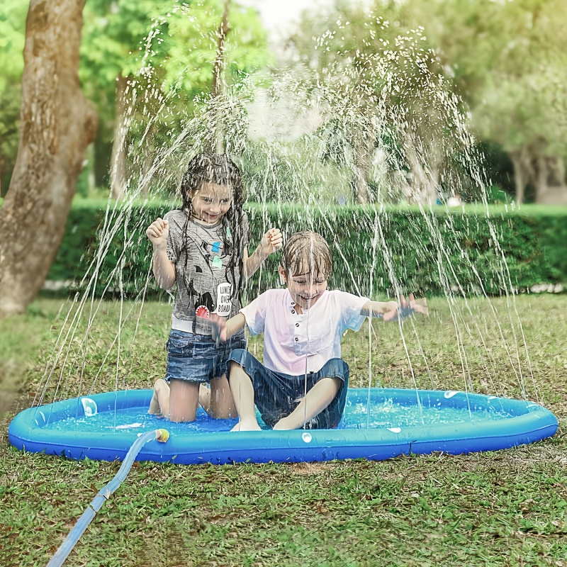 Kids Outdoor Activity Centre - Children Play Spray Mat 100cm Beach
