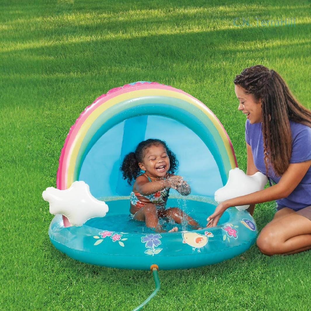 Inflatable Splash Pool for Kid - Kids Outdoor Water Play Table recension och pris