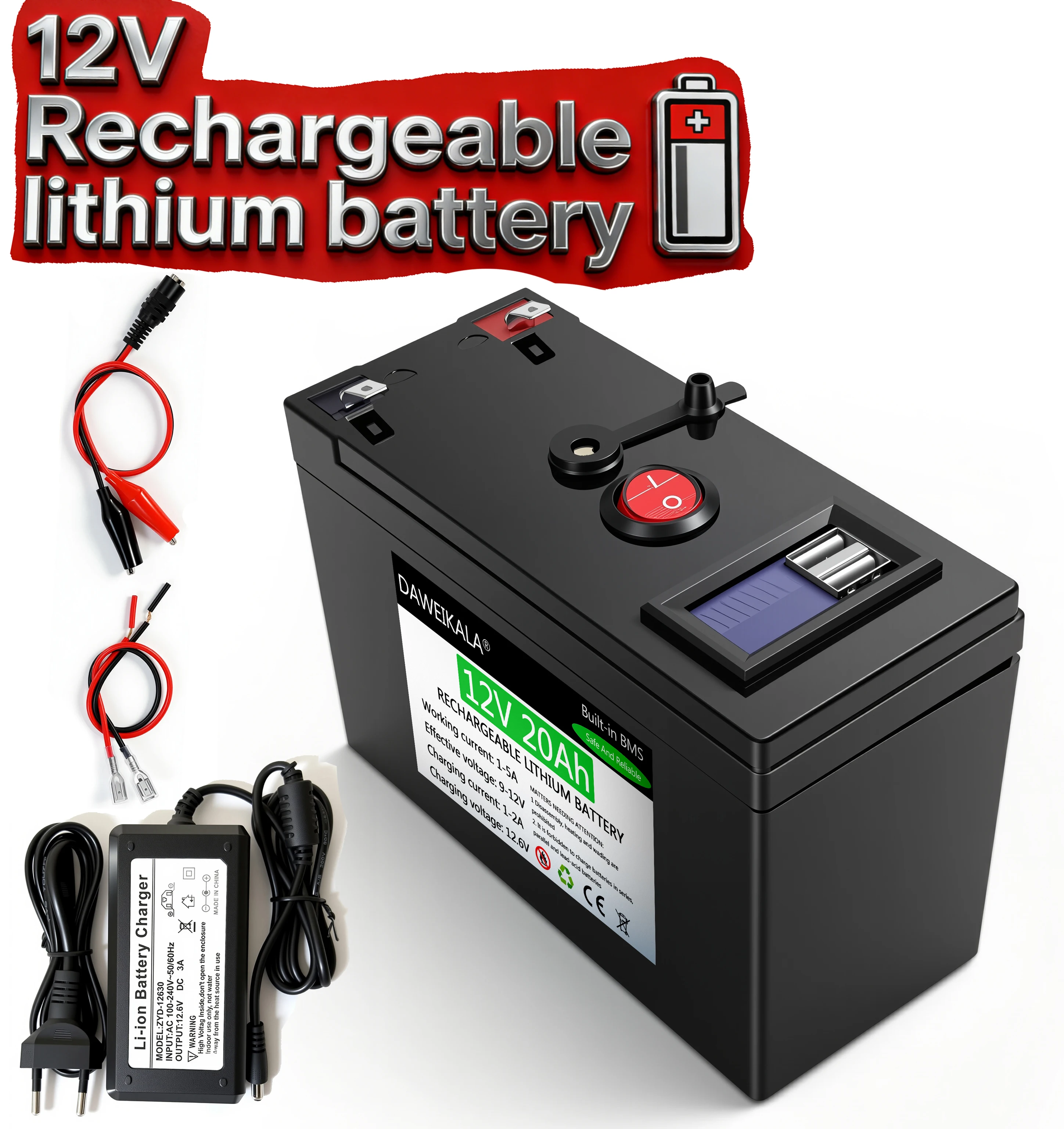 12V 20Ah Rechargeable lithium  - Kids Outdoor Instruments recension och pris