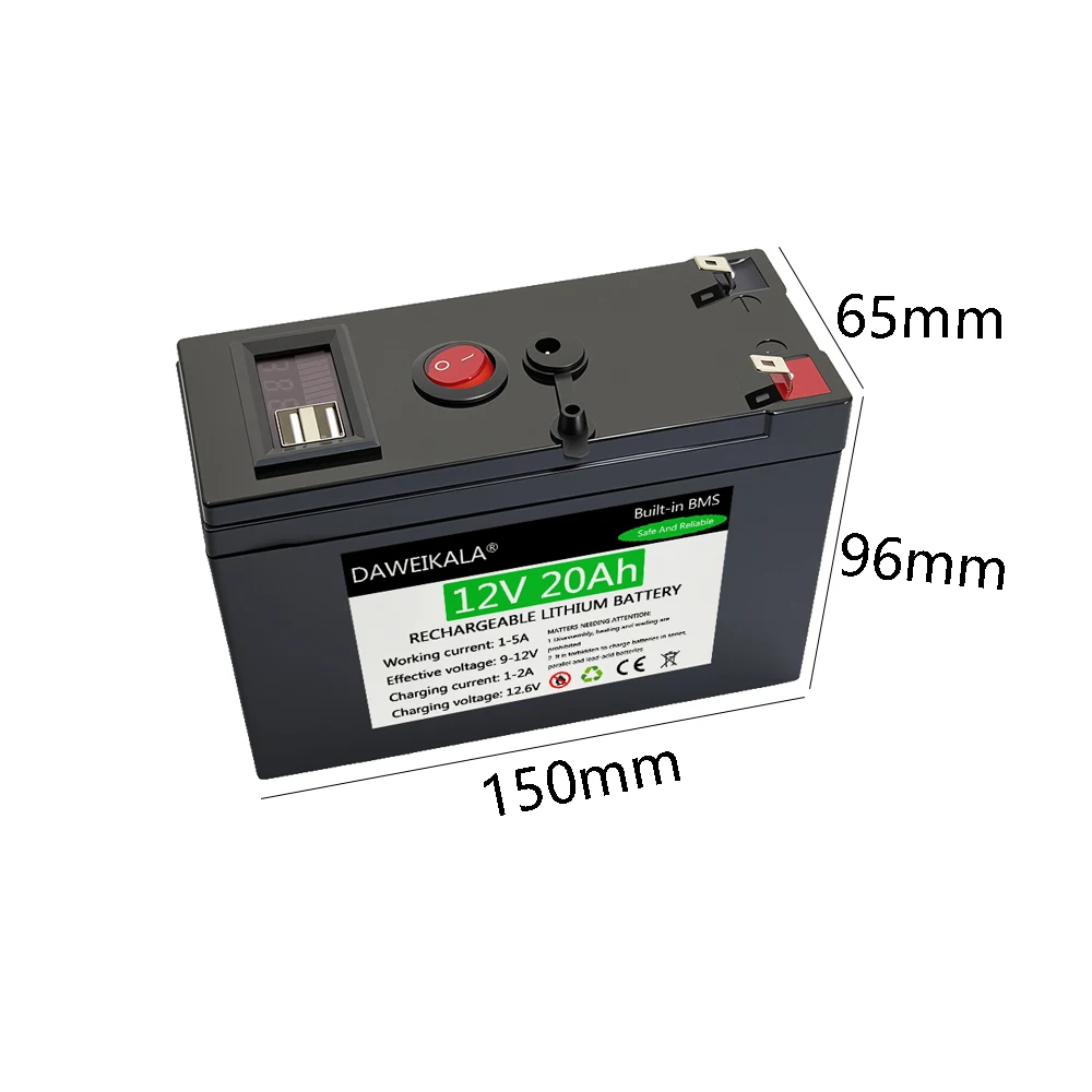 12V 20Ah Rechargeable lithium  - Kids Outdoor Instruments recension och pris