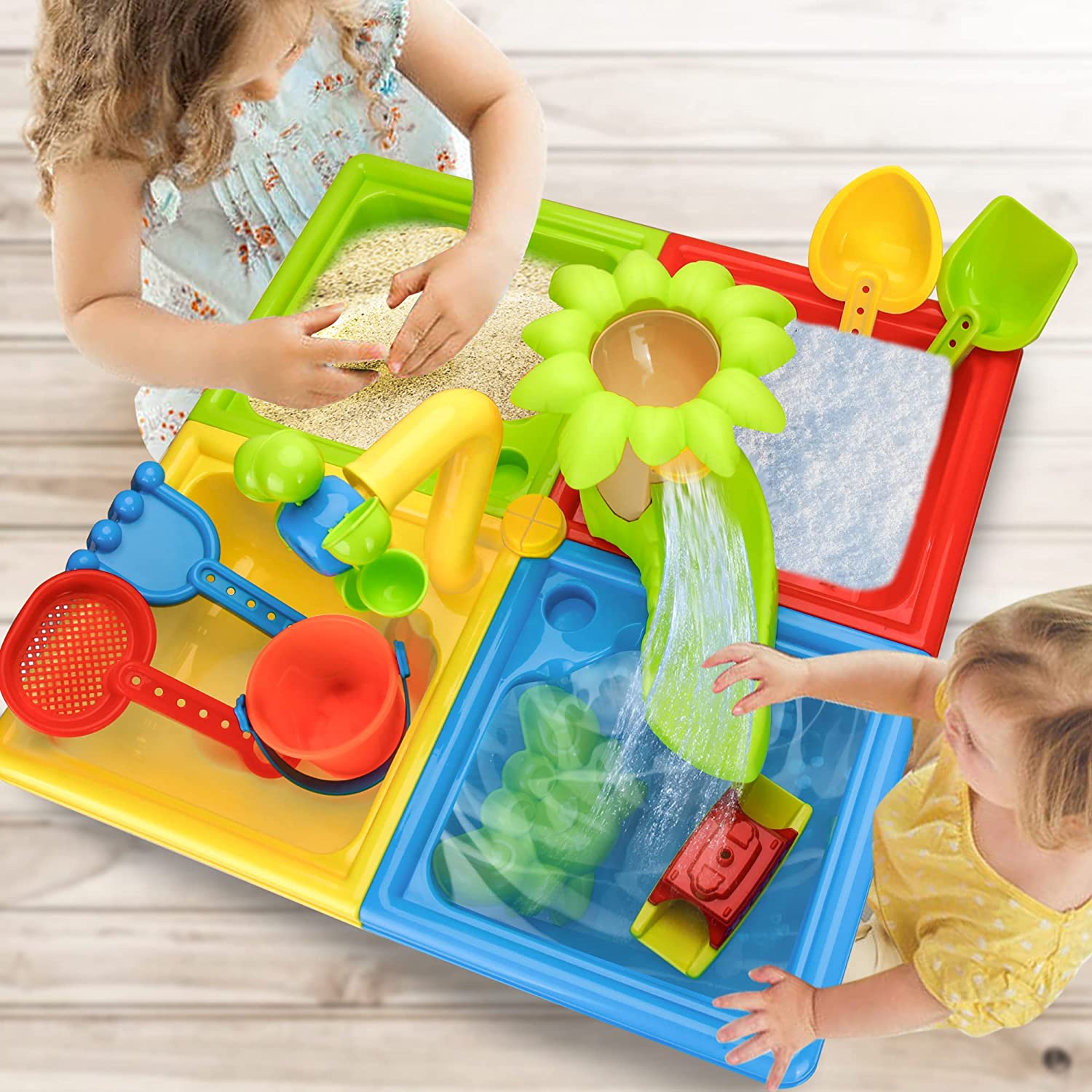 Beach Table Sand Play Toys Chi - Kids Outdoor Water Play Table recension och pris