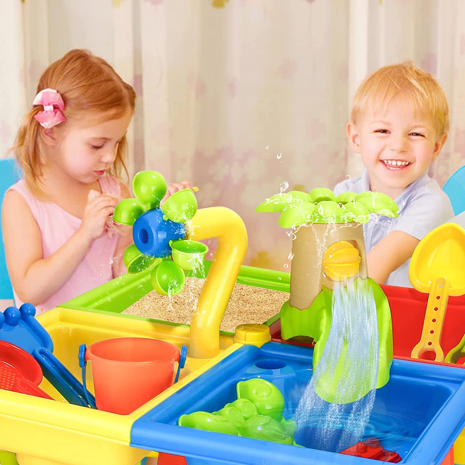 Beach Table Sand Play Toys Chi - Kids Outdoor Water Play Table recension och pris