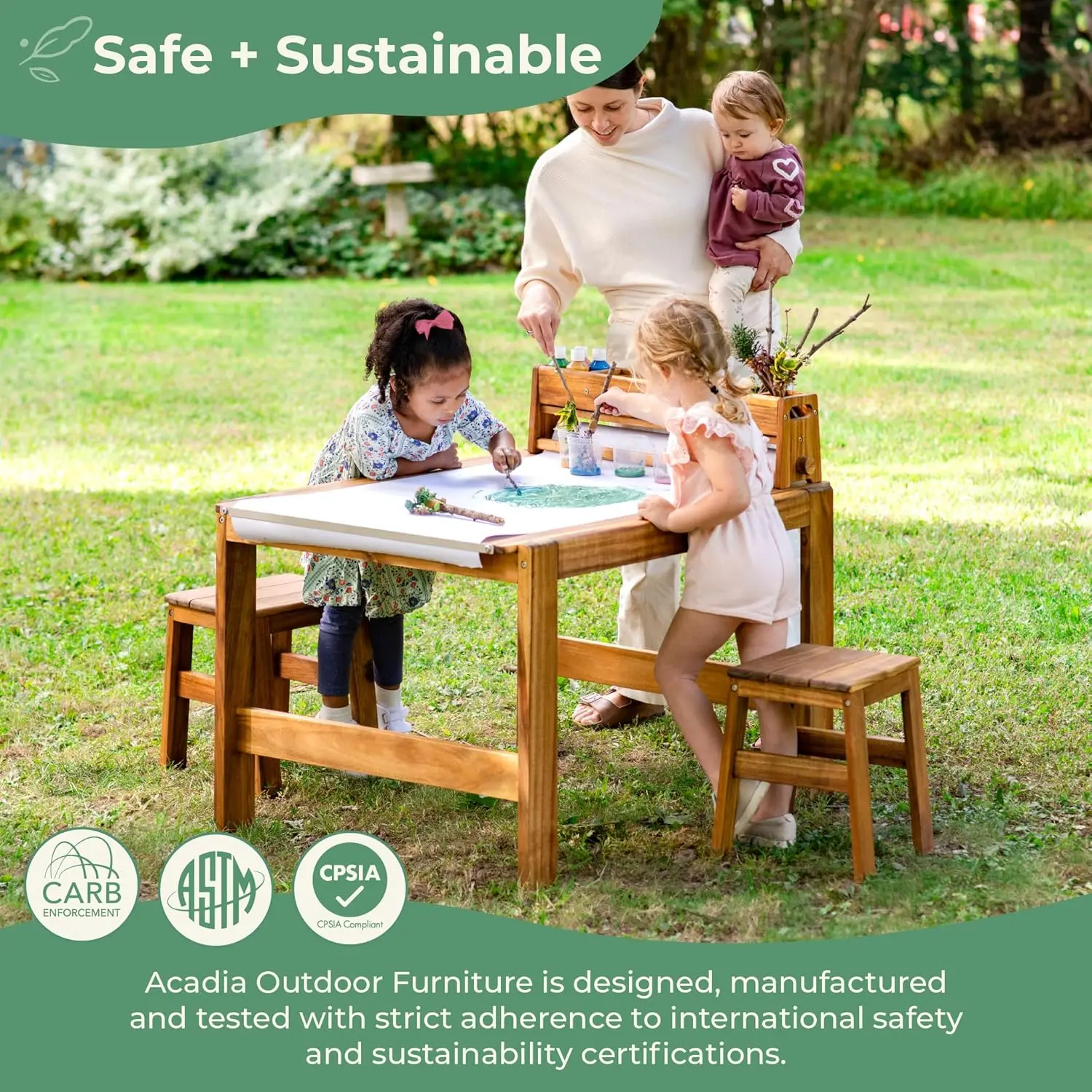 Acadia Outdoor Art Table and S - Kids Outdoor Chair And Table recension och pris
