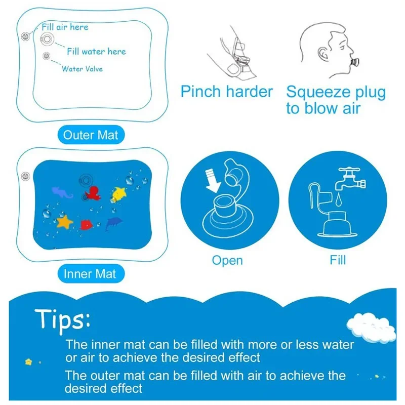 Baby Playing Water Mat Toddler - Slip Slide Water Mat recension och pris