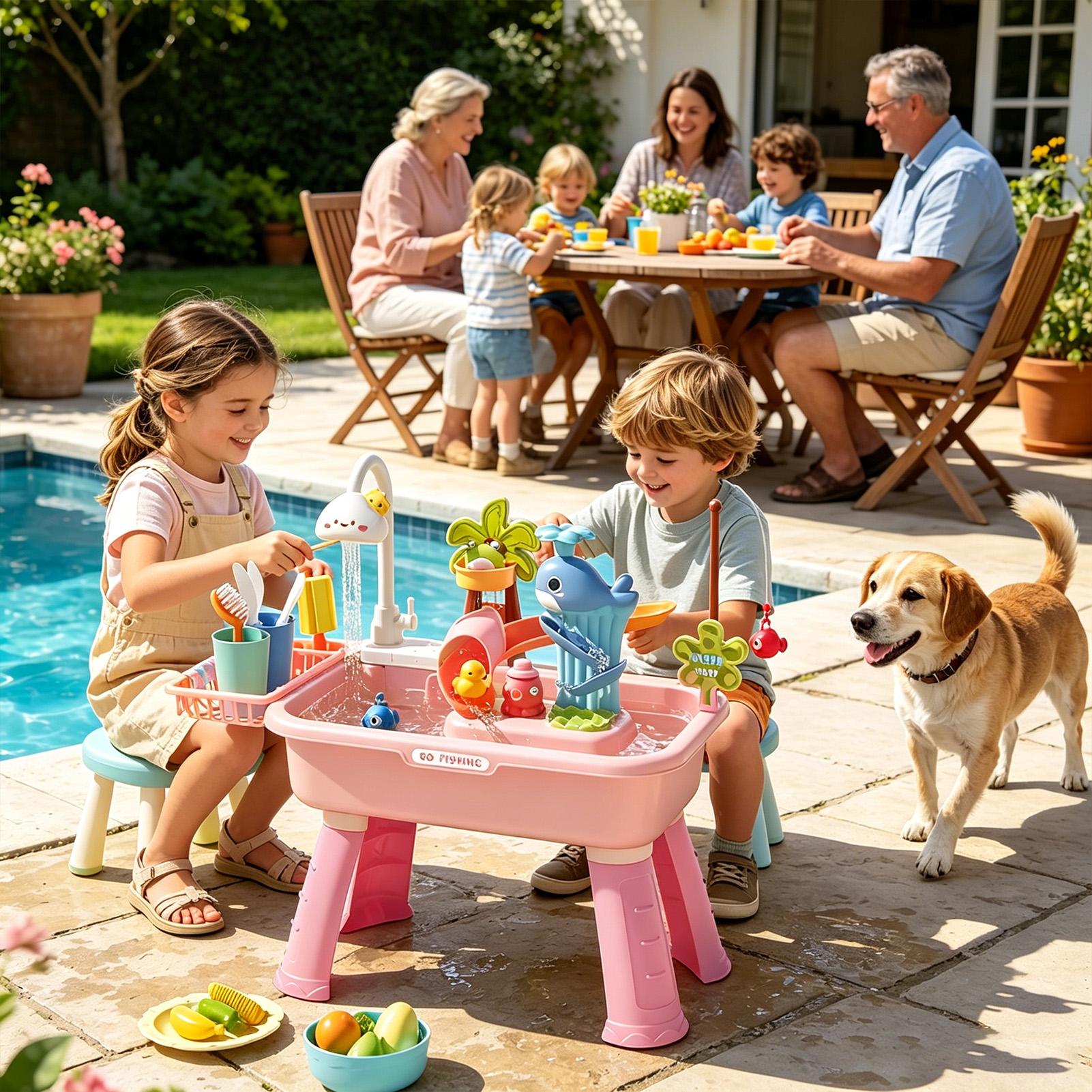 Kids Water Table with Pump, Se - Kids Outdoor Water Play Table recension och pris