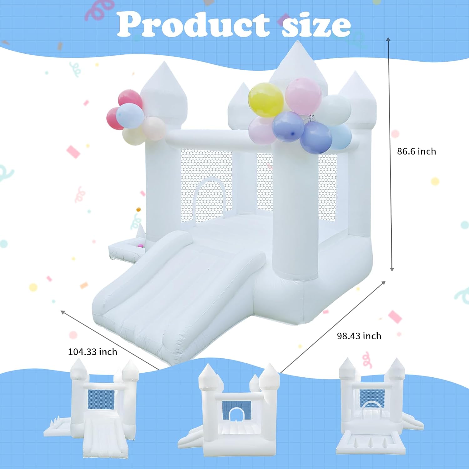 White Bounce House, Indoor and - Kids Outdoor Ball recension och pris