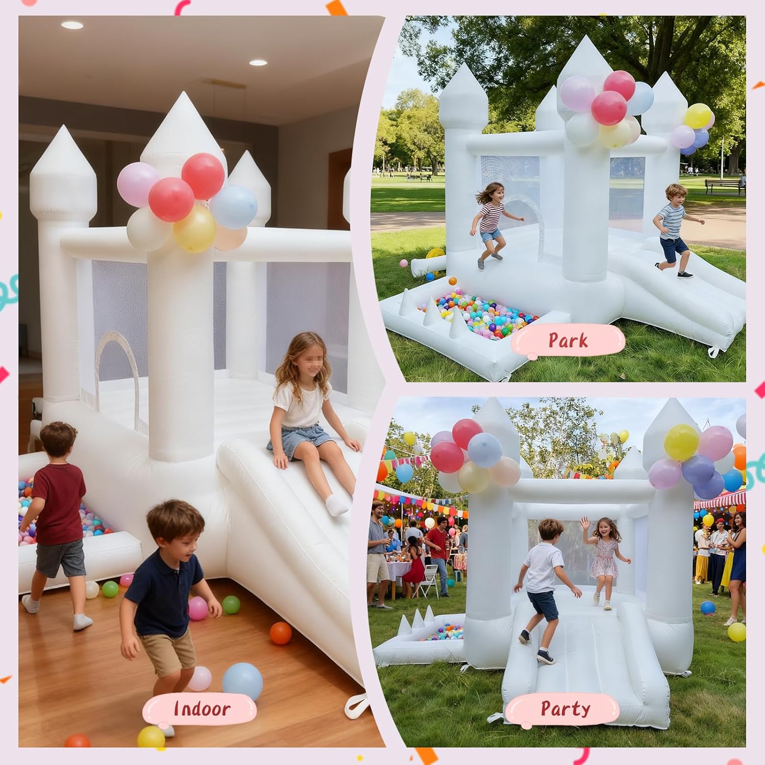 White Bounce House, Indoor and - Kids Outdoor Ball recension och pris