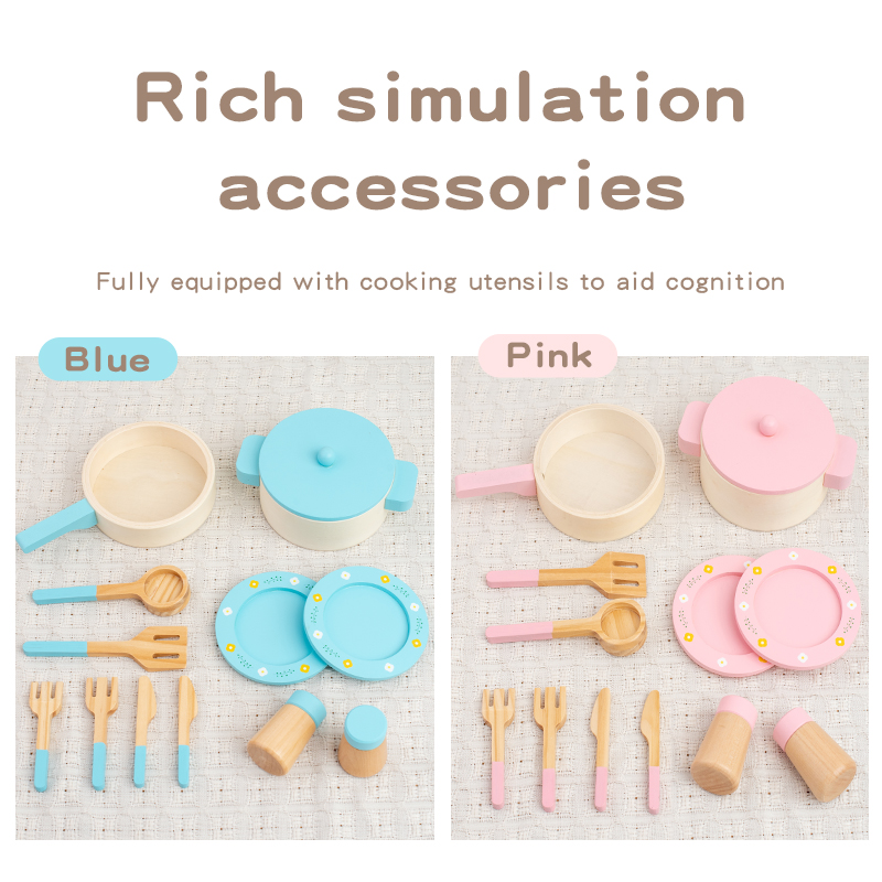 Wooden Kitchen Play Set for Ki - Kids Outdoor Kitchen Accessories recension och pris