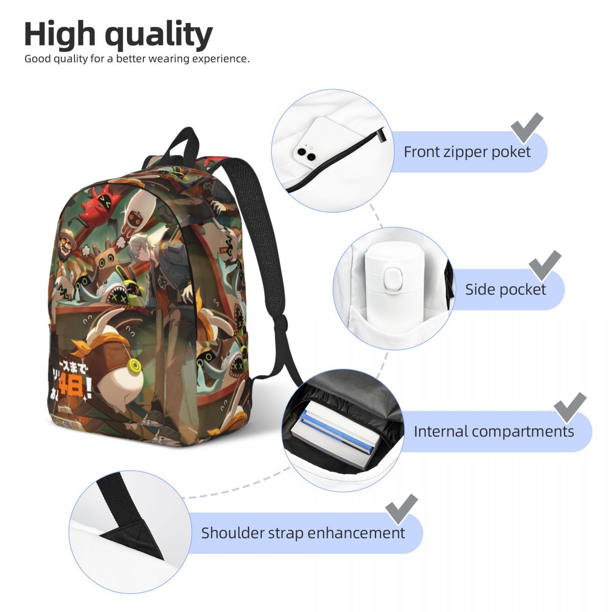 Zenless Zone Zero Backpack for - Kids Outdoor Zone recension och pris