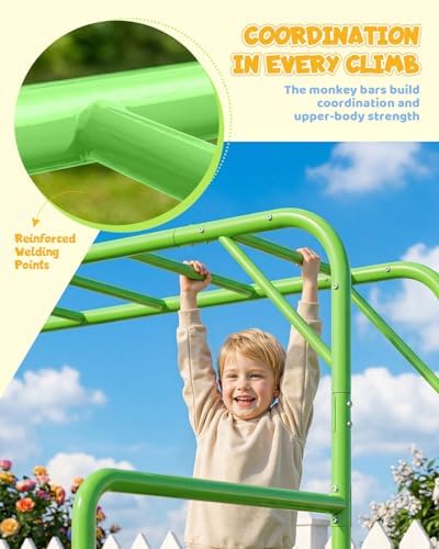Outdoor Monkey Bar Set with Cl - Kids Outdoor Monkey Bar Set recension och pris