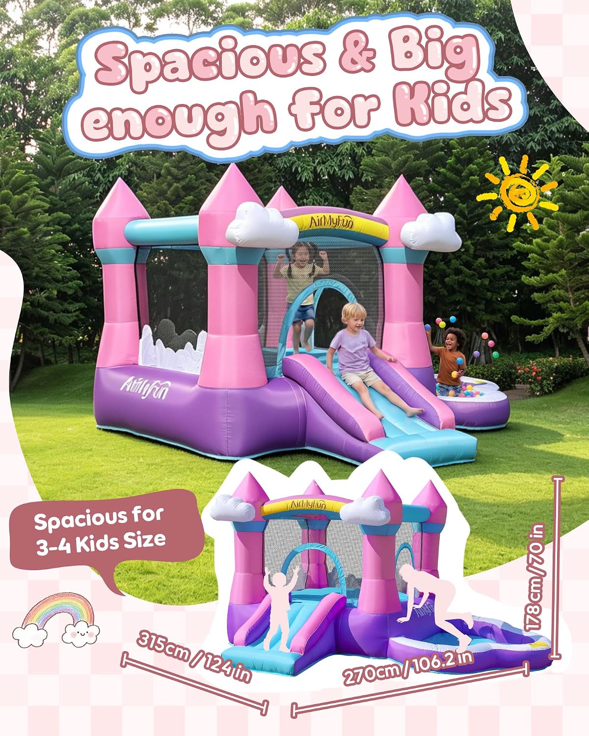 Pink Indoor/Outdoor Inflatable - Kids Outdoor Ball recension och pris