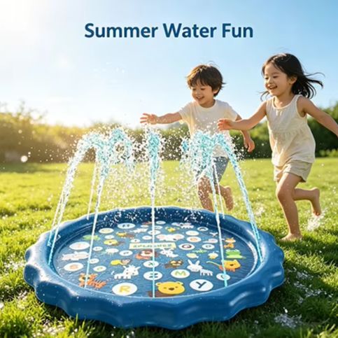 100/170cm Outdoor Kids Sprinkl - Slip Slide Water Mat recension och pris