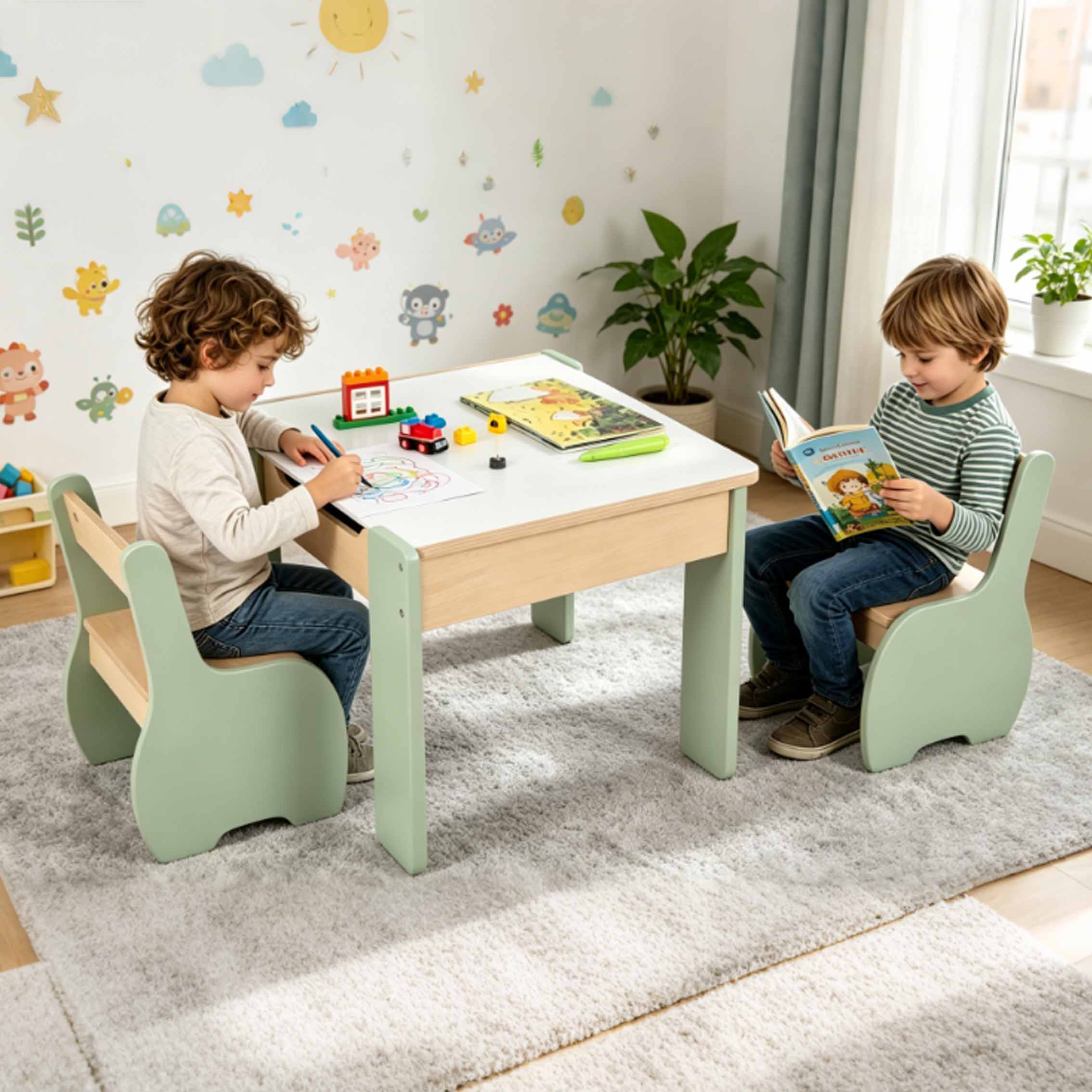 Children's Modern Wooden Table - Kids Outdoor Chair And Table recension och pris