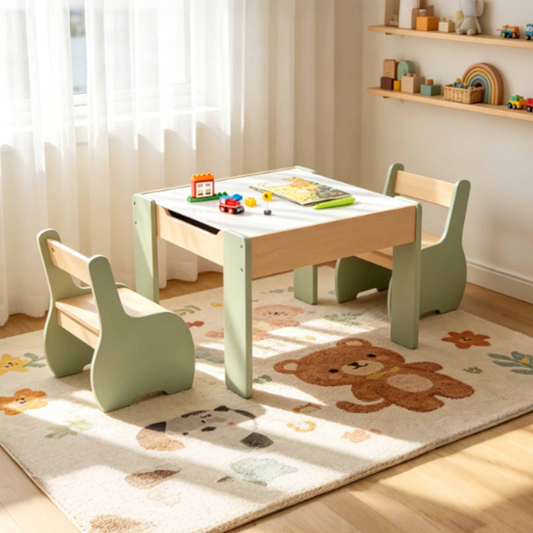 Children's Modern Wooden Table - Kids Outdoor Chair And Table recension och pris
