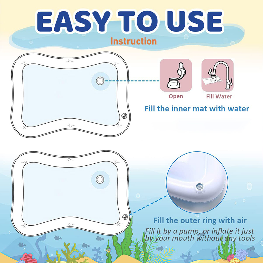 1pc Inflatable PVC Playing Mat - Kids Outdoor Water Play Table recension och pris