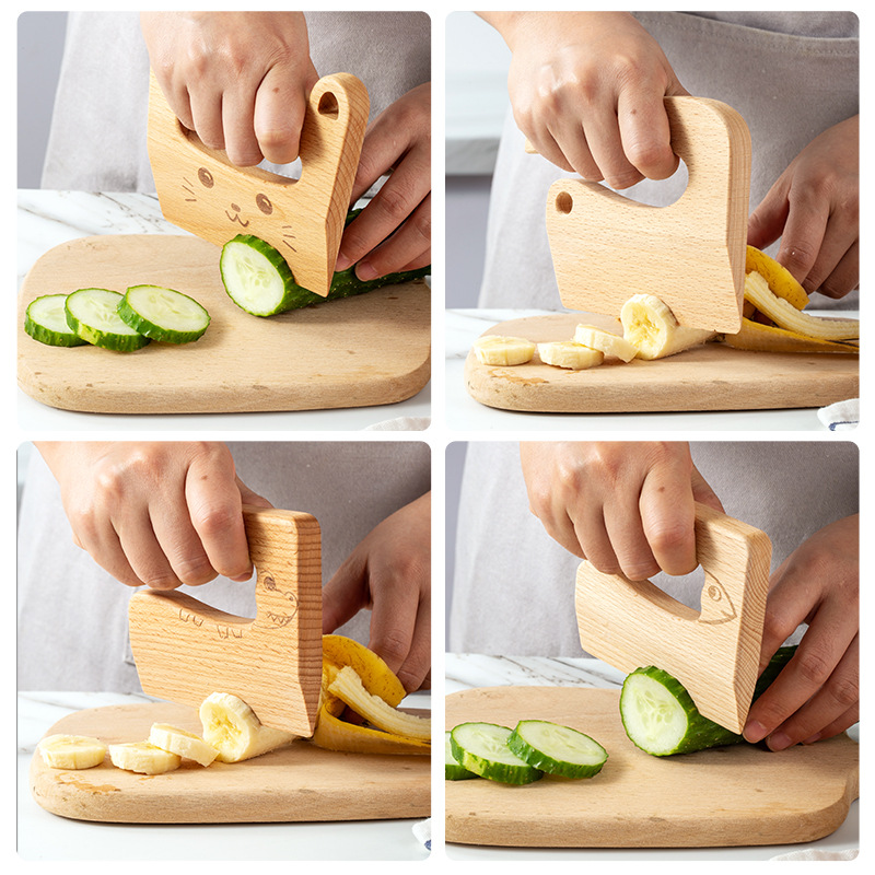 Wooden Kids Knife for Cooking  - Kids Outdoor Kitchen Accessories recension och pris