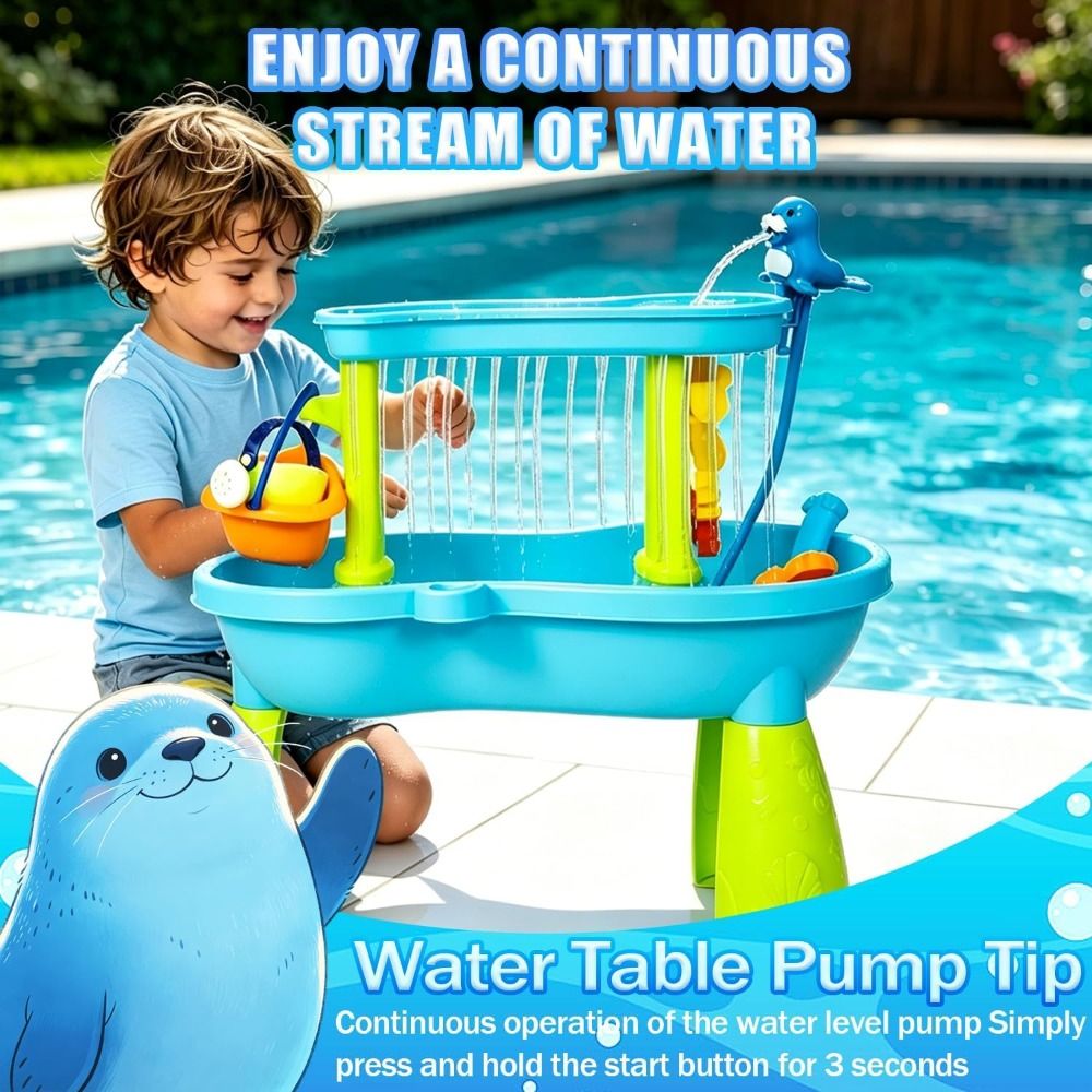 Portable No-Drill Kids Water T - Kids Outdoor Water Play Table recension och pris