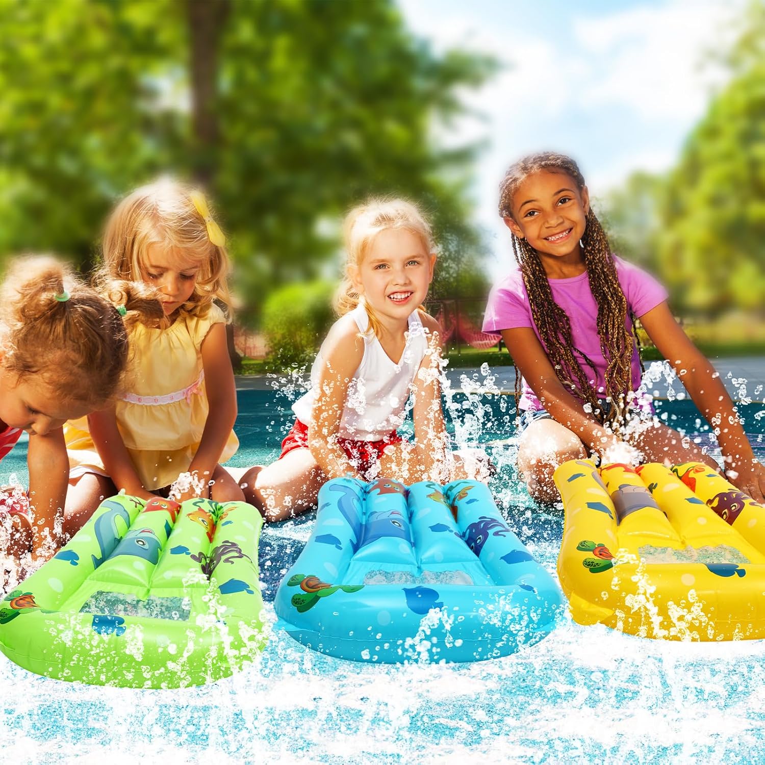 Water Floating Ring Inflatable - Slip Slide Water Mat recension och pris
