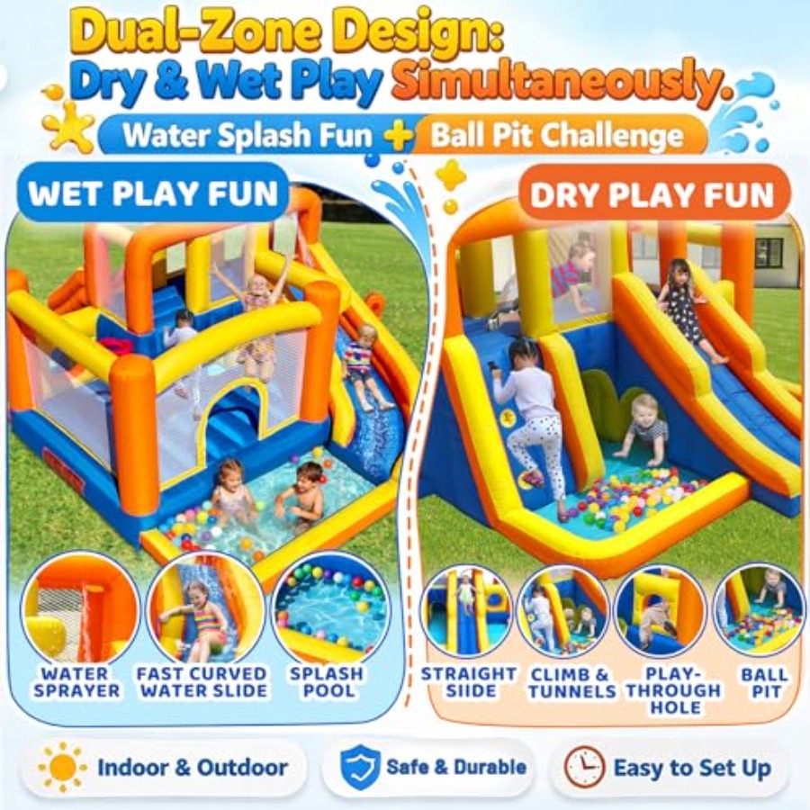 Outdoor bounce house water sli - Kids Outdoor Zone recension och pris