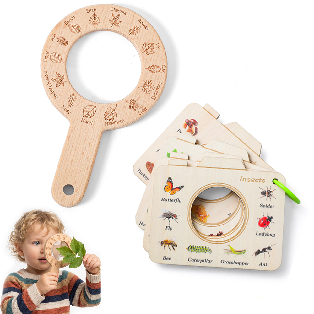Wooden Magnifying Glass and Ca - Kids Outdoor Explorer Kit recension och pris