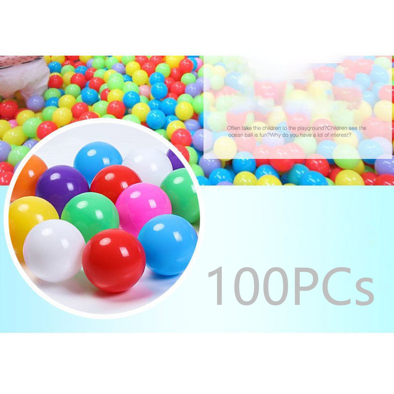 100PCS 55MM Baby Plastic Balls - Kids Outdoor Activity Centre recension och pris