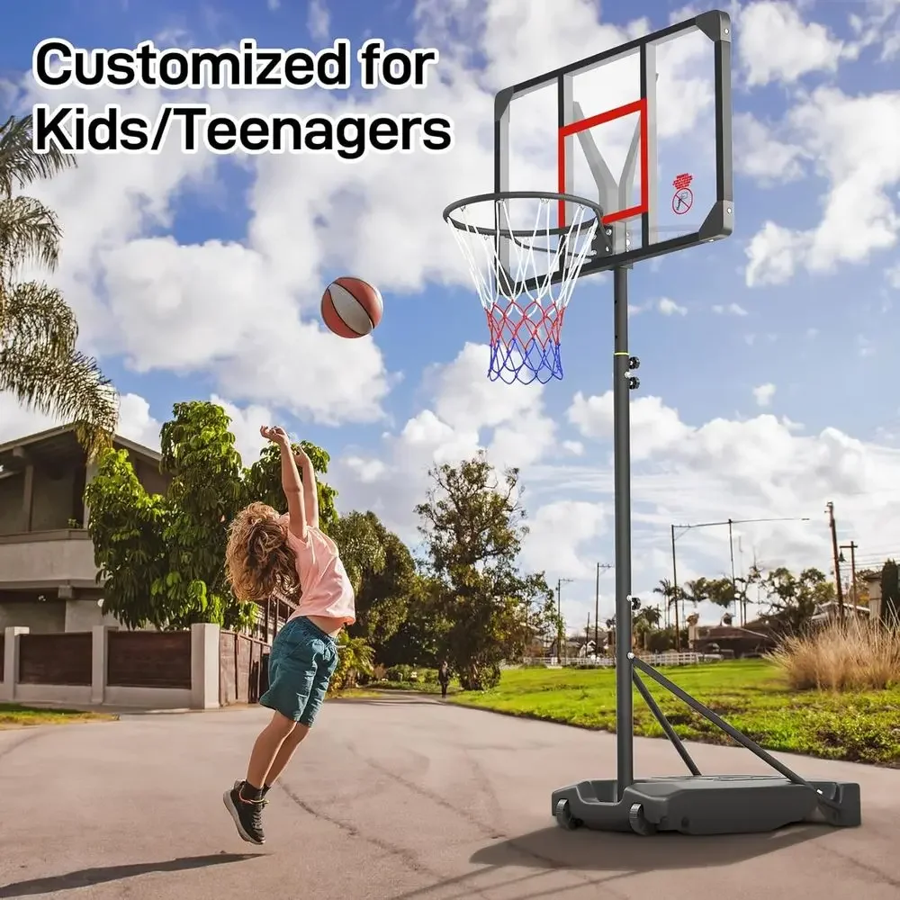 Adjustable Height Portable Bas - Kids Outdoor Basketball Hoop recension och pris