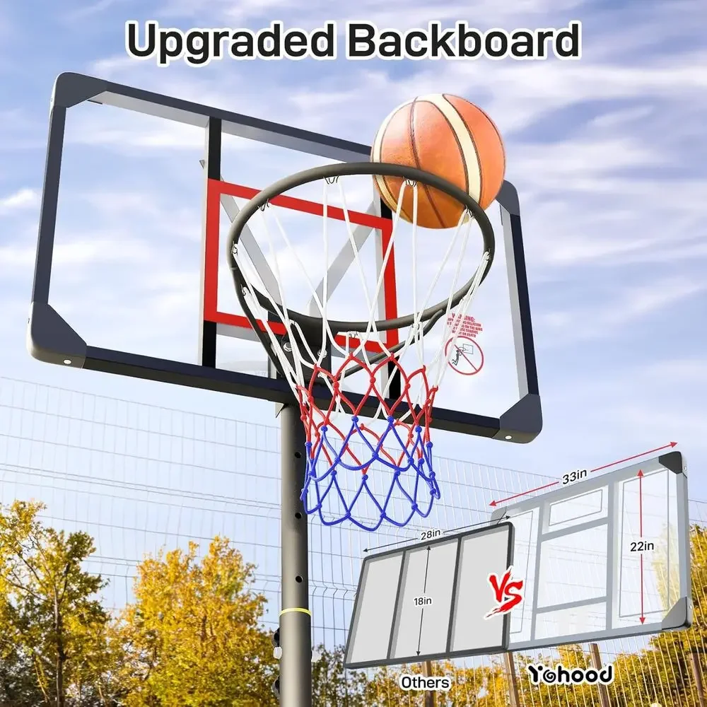 Adjustable Height Portable Bas - Kids Outdoor Basketball Hoop recension och pris