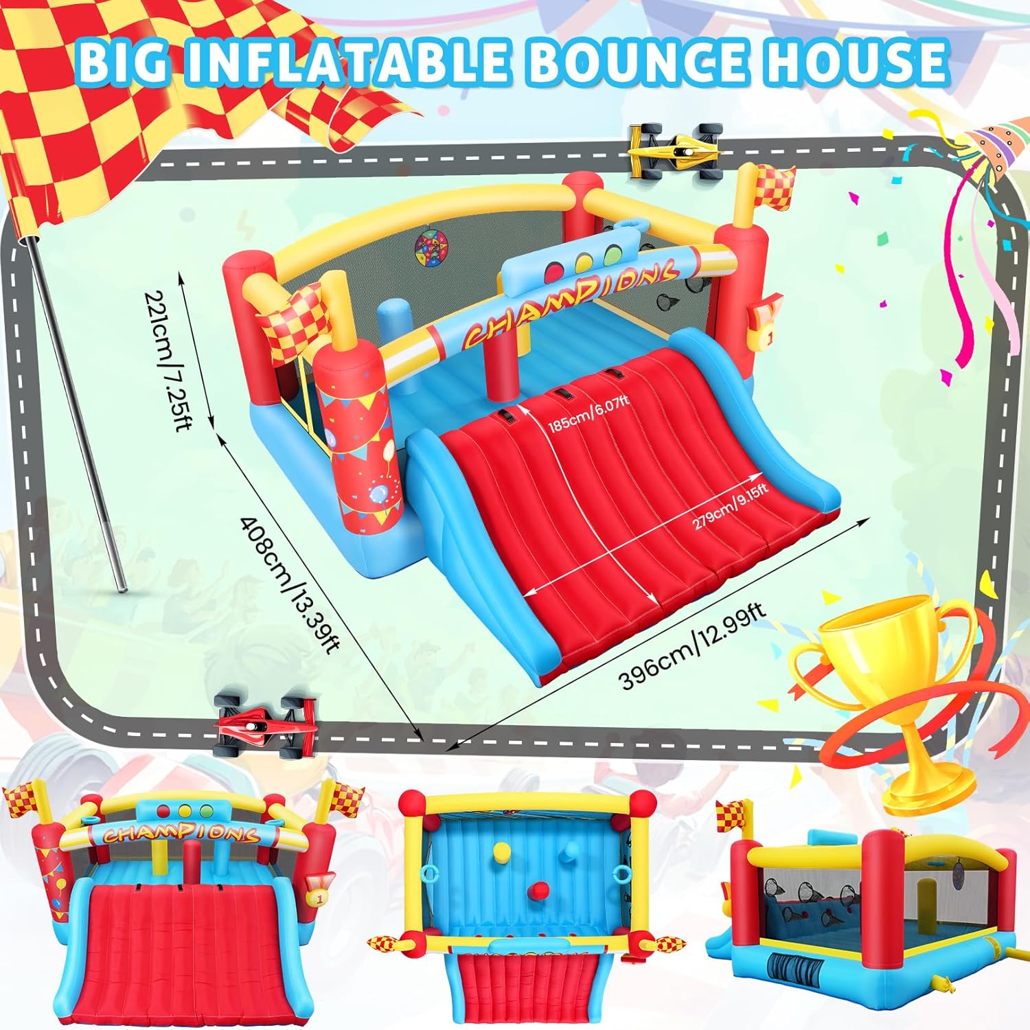 13FT Big Inflatable Bounce Hou - Kids Outdoor Park recension och pris