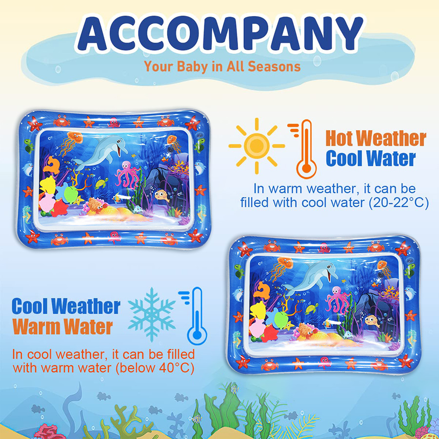 Baby Water Play Mat Inflatable - Slip Slide Water Mat recension och pris