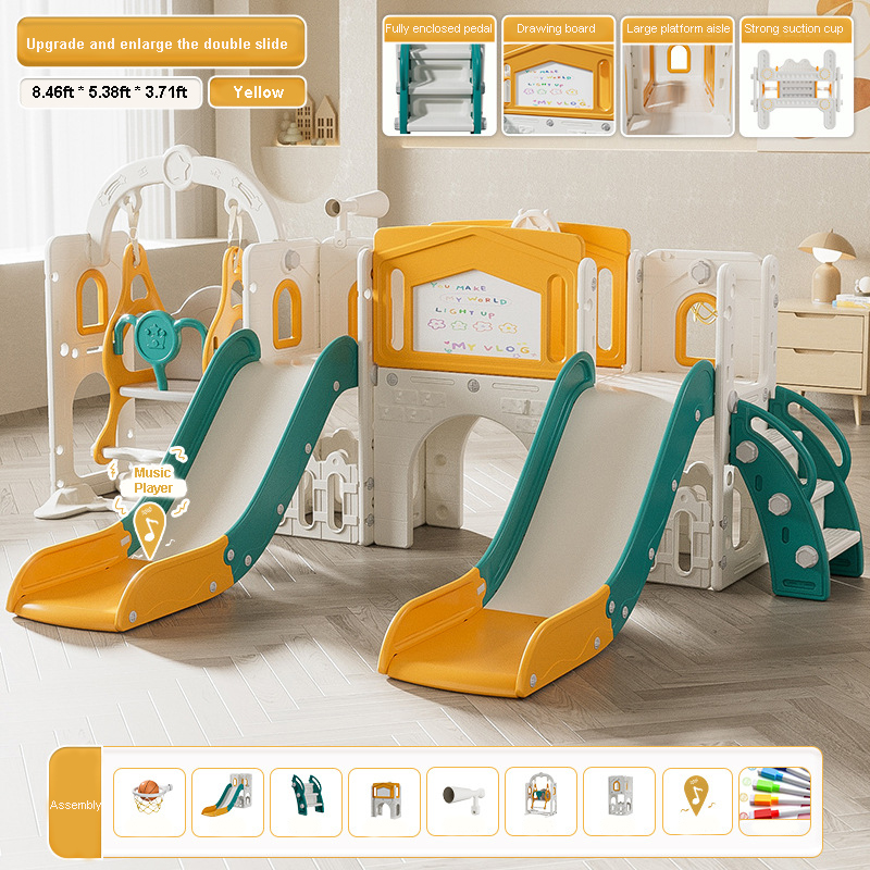 Double Slide Set Toddlers Indo - Kids Outdoor Tunnel recension och pris