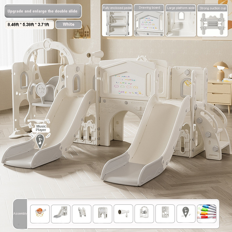 Double Slide Set Toddlers Indo - Kids Outdoor Tunnel recension och pris